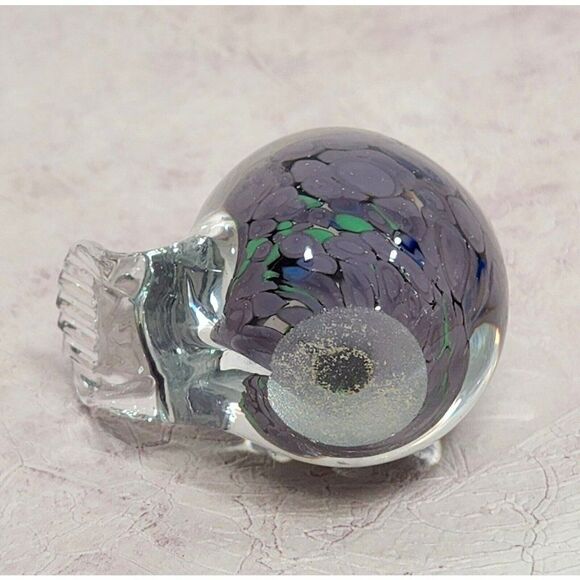 Vtg Purple - 2.5" - Art Glass Bird Figurine Paperweight  hand blown Decor - Picture 6 of 8
